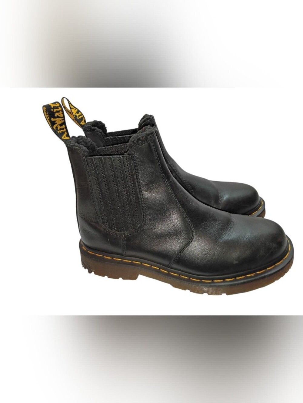 Dr Martens Chelsea Boots 2976 Black Leather Men's Size 9 Women's Size 10 Pull On